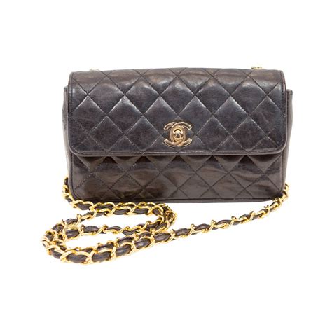 chanel black crossbody bag|chanel quilted black handbag.